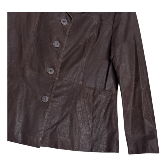 WILSONS LEATHER Brown Genuine Leather Luxury Designer Business Jacket Womens XL - Picture 6 of 6